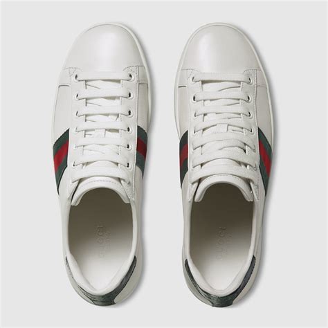 gucci ace leather low trainers|gucci ace sneakers with web.